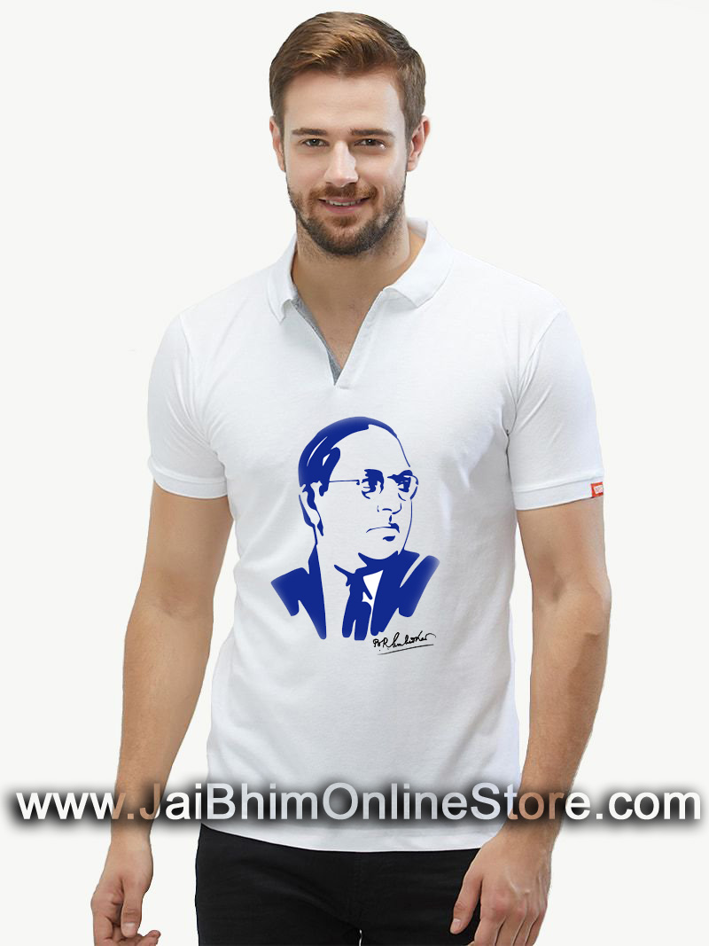 Dr. BR Ambedkar with Signature Collar T 